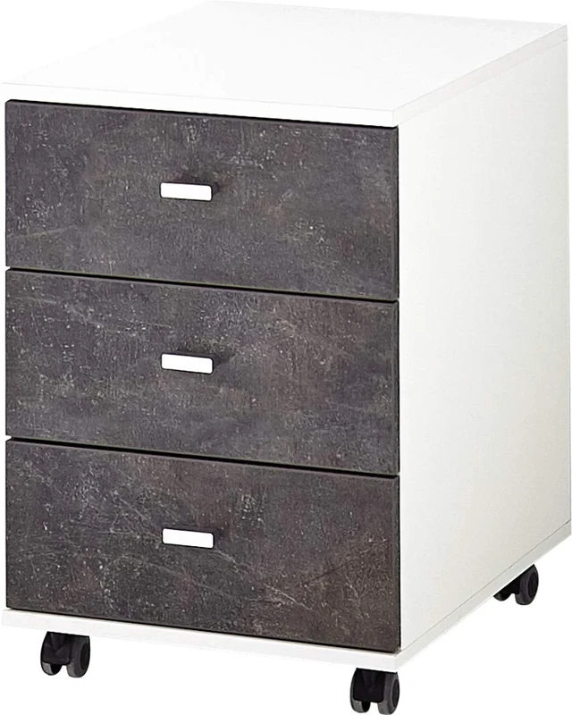 GERMANIA DIE MÖBELMACHER Roll Container, White/Basalto Dark, 40 x 57 x 49 cm