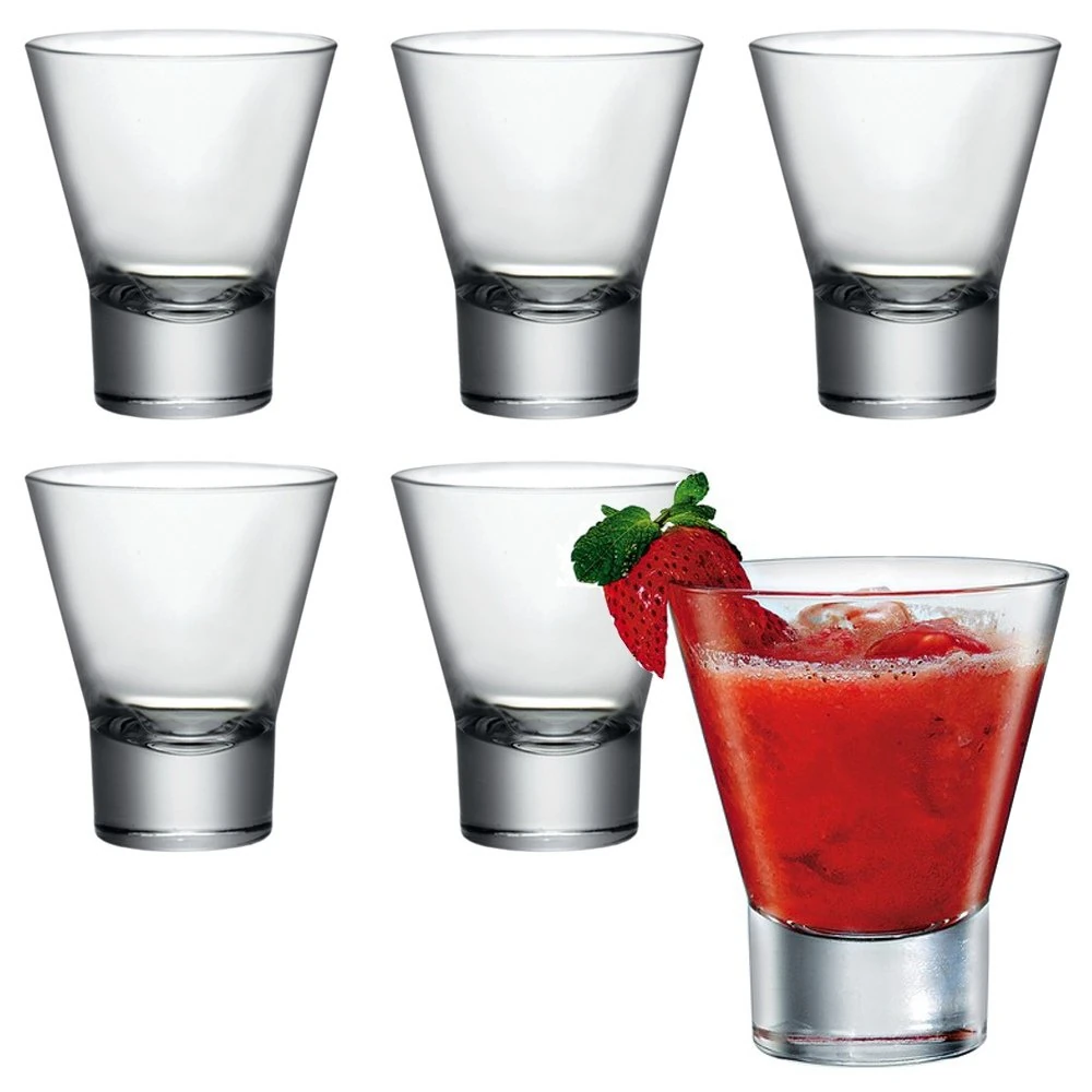 Bormioli Rocco Ypsilon Glass Tumbler Double Old Fashioned 11 1/4oz Drinking Glasses - Set of 6