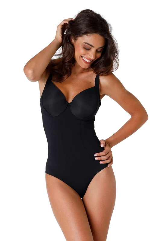 Lovable Women's Body coppe con Ferretto leggermente imbottite Ultimate Modelling. Controllo Pancia e fianchi, Alto sostegno. Alta contenitività, Black (004-NERO), 5-C / 38 C