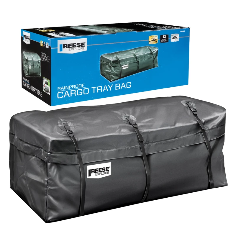 Reese Explore 1043000 Rainproof Hitch Cargo Carrier Bag, 13 Cubic Feet Cargo Space, 54 x 21 x 20 Inches, Fits Most Full-Size Hitch Mounted Cargo Carriers