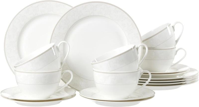 Ritzenhoff & Breker Via by R&B Harness Series Isabella, White, 18-Piece Kaffeeservice Coffee Service Set