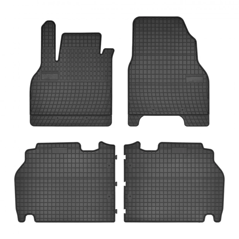 DBS 1765917 Rubber car floor mat - custom made - 4 pieces - high quality rubber -odourless - anti-slip - raised edges - steering wheel left