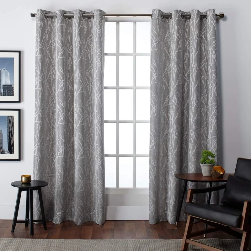 Exclusive Home Curtains Finesse Grommet Top Panel Pair, Ash Grey, 54x108, 2 Piece