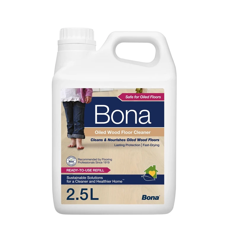 Bona Oiled Wood Floor Cleaner - Cleans & Nourishes - Refill - 2.5 Litre