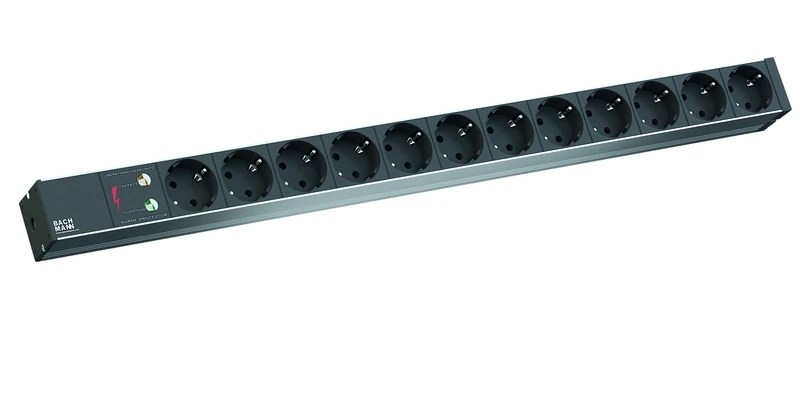 Bachmann 105332 Aluminium 1HE 12x Ground Contact with ÜSS 6.5 kA, 230 V, Grey - Image 1