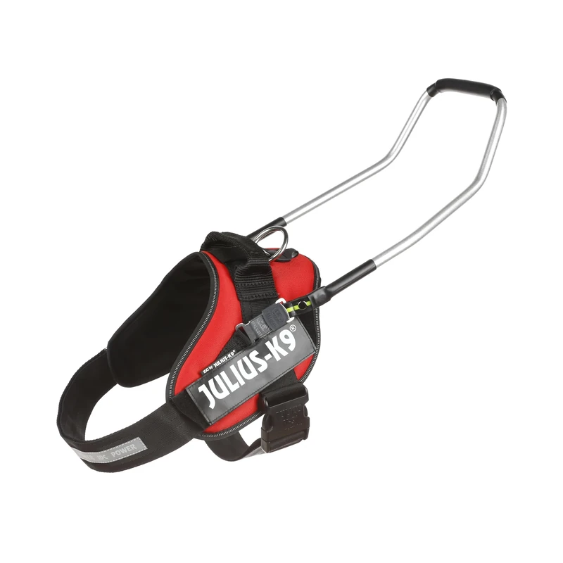 IDC Guide Dog Harness with Aluminium Handle (16 cm x 45 cm), Size: 2, Red