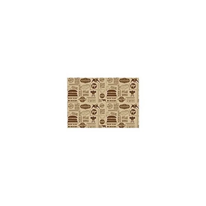 Genware NEV-PN1487SH Grease Proof Paper Sheet, House Design, 25 cm x 35 cm (Pack of 1000)