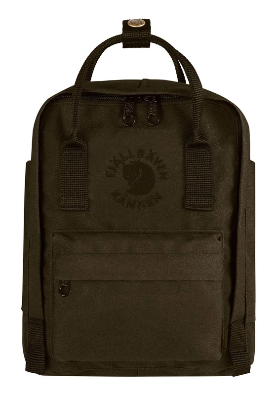 Fjällräven Re-Kånken Mini Kinder Backpack,Green (Dark Olive),13 x 20 x 29 cm