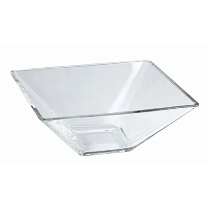 Genware NEV-B3174 Square Glass Bowl, 20 cm x 8 cm High (Pack of 6)