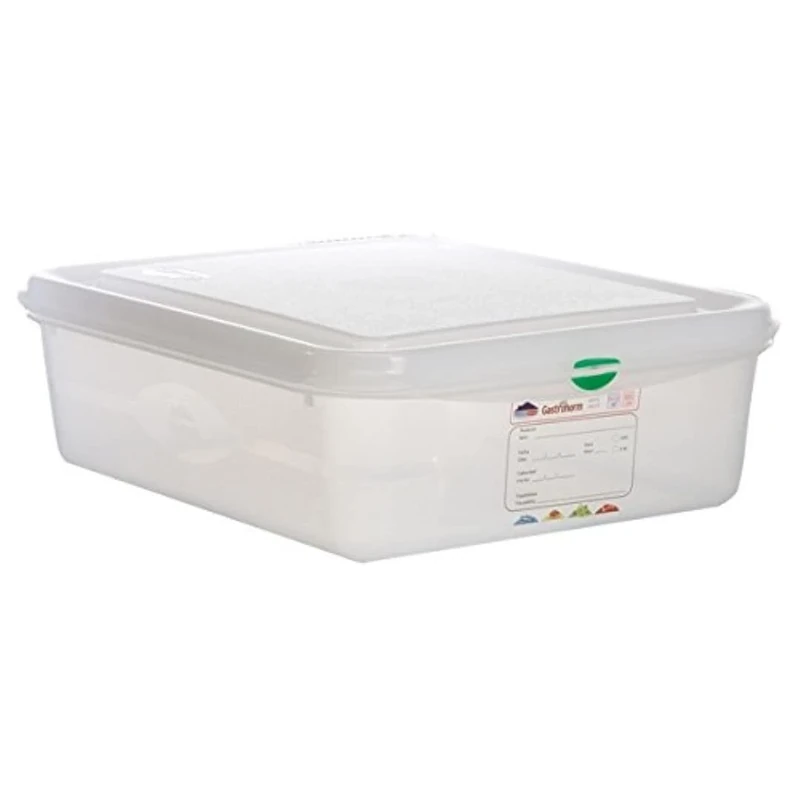 Genware NEV-12470 GN Storage Box, 1/2 100 mm Deep, 6.5 L (Pack of 6)