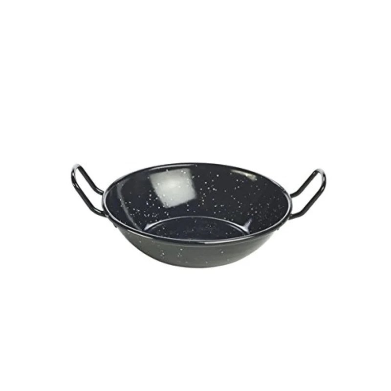 Genware NEV-E0616 Enamel Dish, 16 cm, Black (Pack of 10)