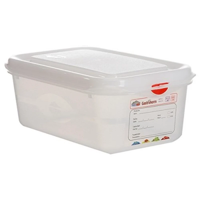 Genware NEV-12410 GN Storage Box, 1/4 100 mm Deep, 2.8 L (Pack of 6)