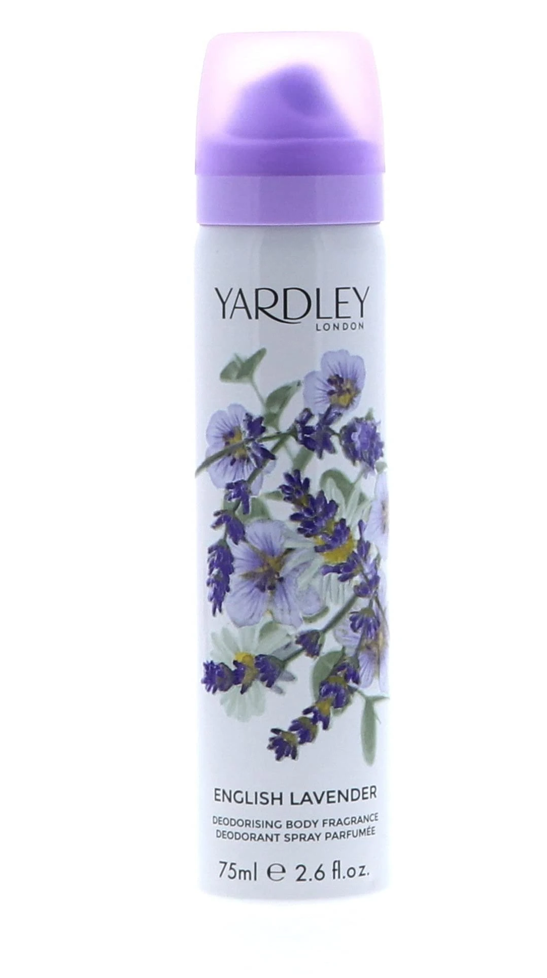 Yardley English Lavender Body Spray, 75 ml, Pack of 2 (packaging may vary)