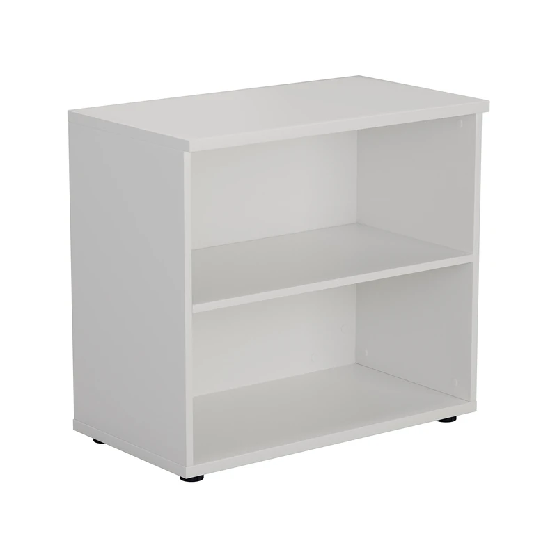 Office Hippo Heavy Duty Bookcase, Robust Book Case, Storage Unit with 1 Adjustable Shelf & Adjustable Feet, Stable Home Office Furniture, Simple To Assemble - White