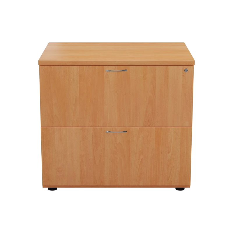 Office Hippo Pro Heavy Duty Desk High 2-Drawer Side Filer - Beech
