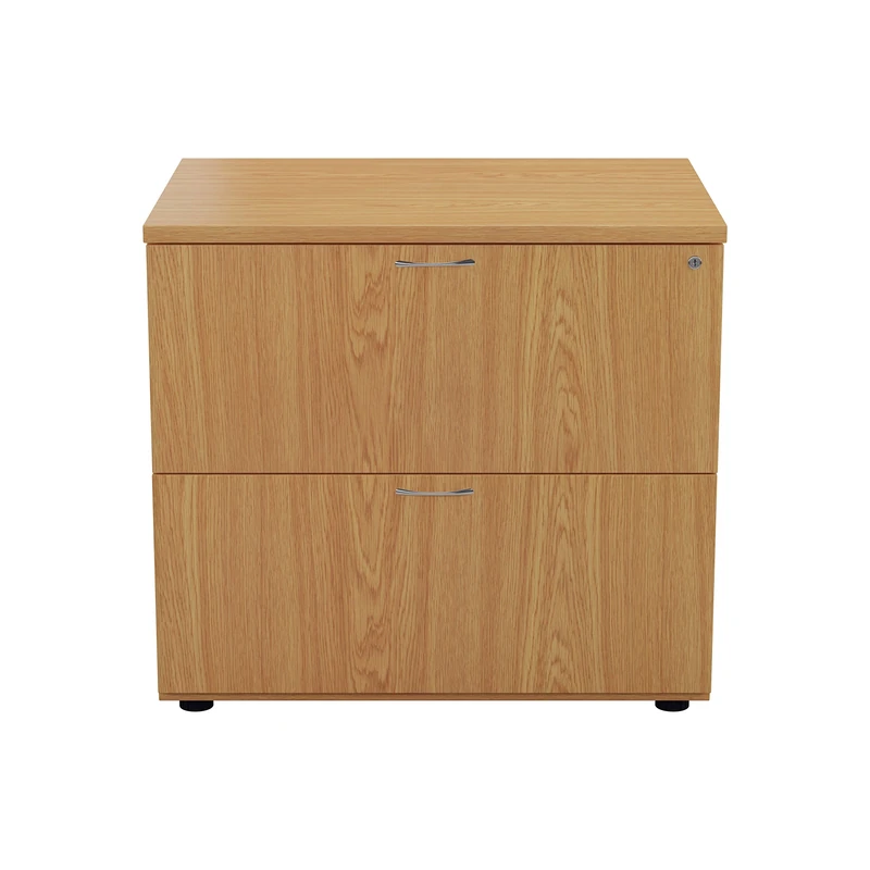 Office Hippo Pro Heavy Duty Desk High 2-Drawer Side Filer - Oak
