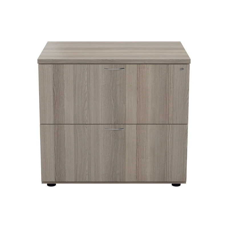 Office Hippo Pro Heavy Duty Desk High 2-Drawer Side Filer - Grey Oak
