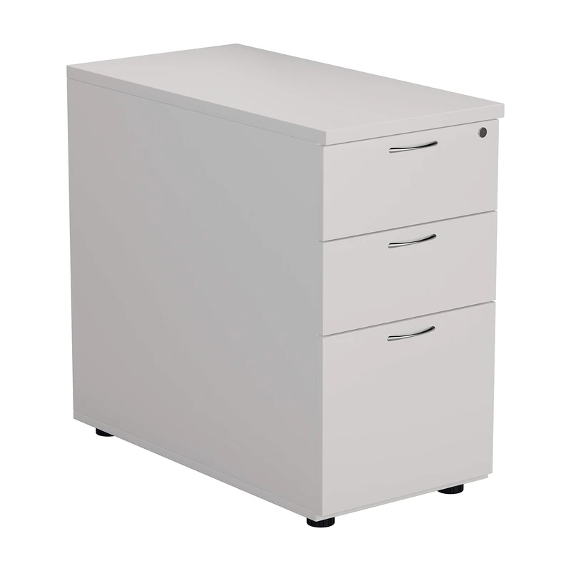 Office Hippo Heavy Duty Pedestal Filing Cabinet, File Cabinet, Office Cabinet, Lockable Filing Cabinet Office Storage, A4/Foolscap - White, 3 Drawer