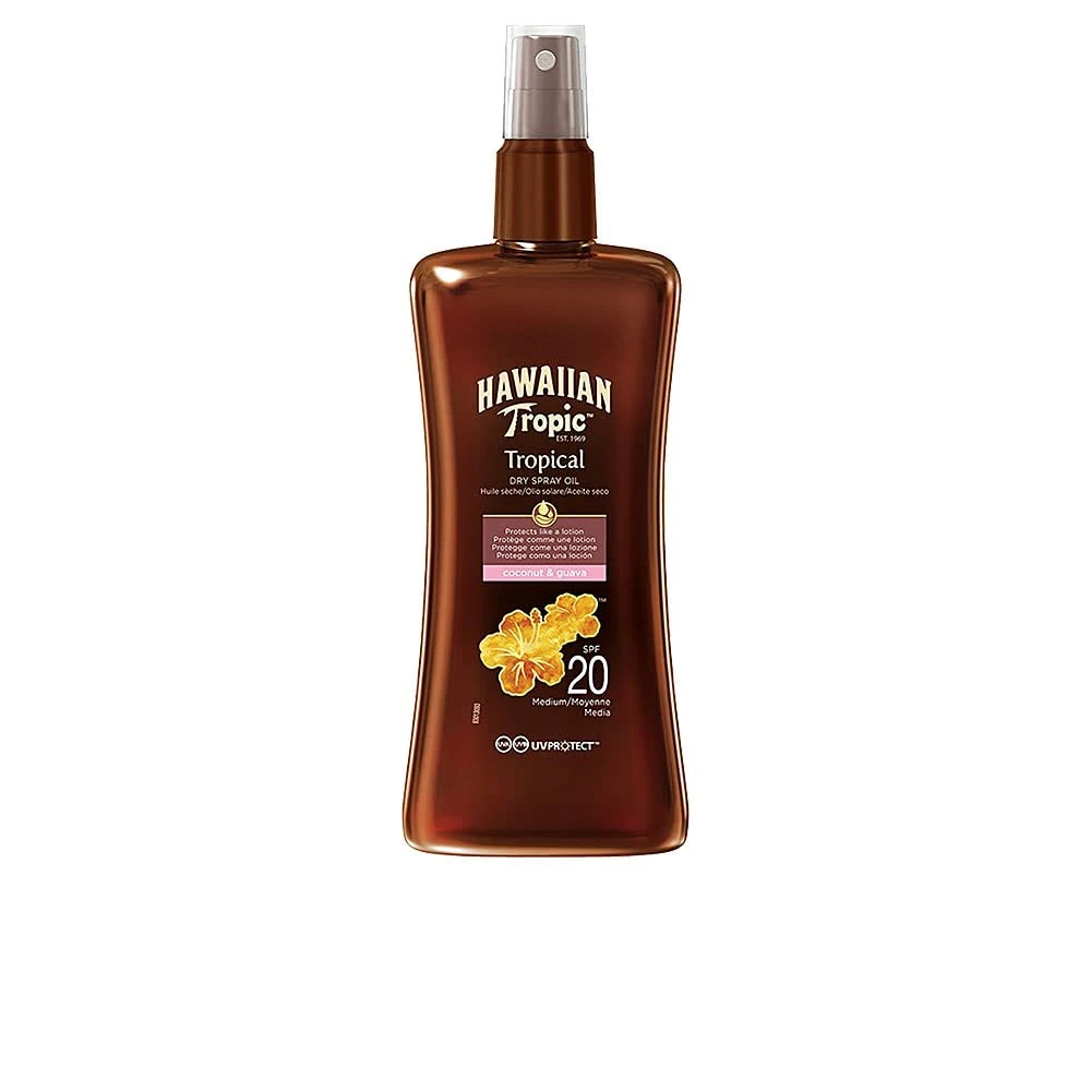 Hawaiian Tropic Protective Dry Spray Oil Sun Oil SPF 20, 200 ml, Pack of 1