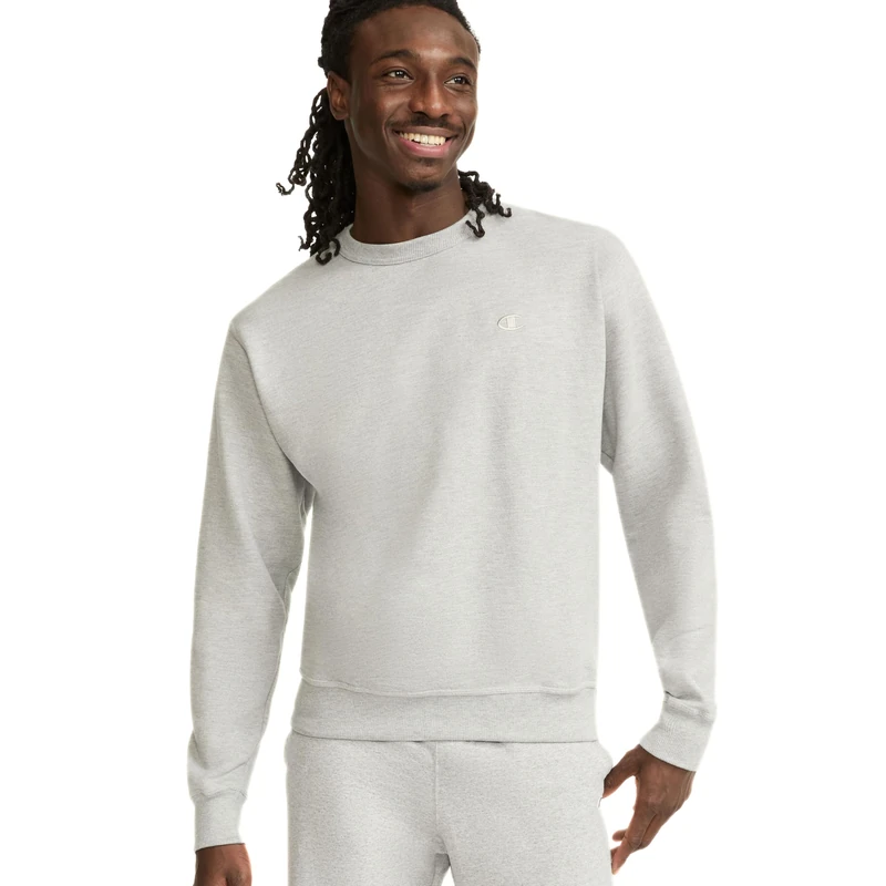 Champion Men's Powerblend Pullover Sweatshirt, Oxford Gray, XL UK