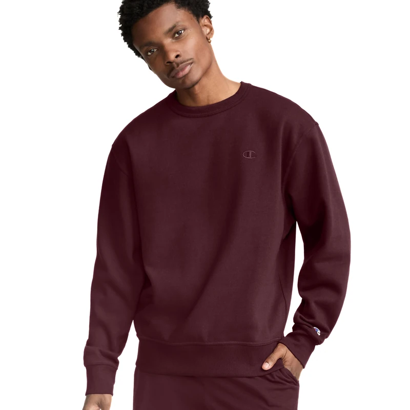 Champion Men's s0888powerblend Sweatshirt, Maroon, M UK