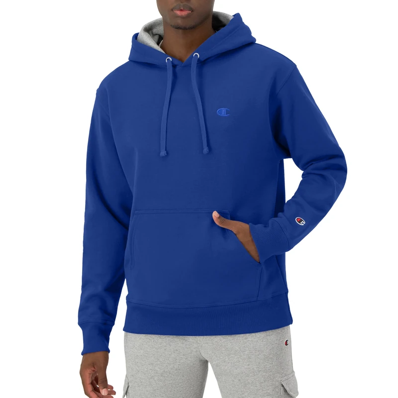 Champion Men's, Powerblend, Fleece Comfortable Hoodie, Sweatshirt (Reg. Or Big & Tall), Surf The Web C Logo, S