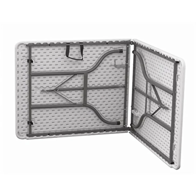 Genware NEV-CFT6 Table, Centre Folding, 6', HDPE, White