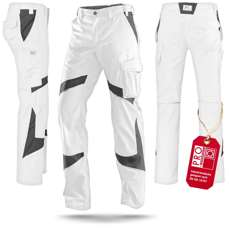 Kubler 22505365-1097-64 Size 64 "Activiq" Trousers - White/Anthracite - Image 1