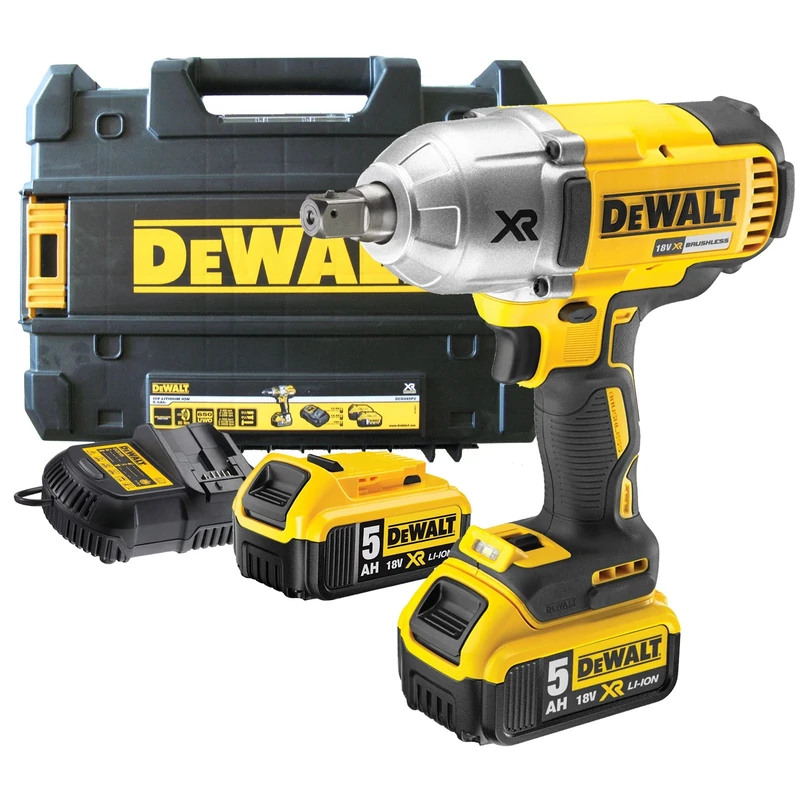 DeWalt DCF899P2 18v Cordless XR High Torque Brushless Impact Wrench 950Nm with 2 Li-ion Batteries 5ah
