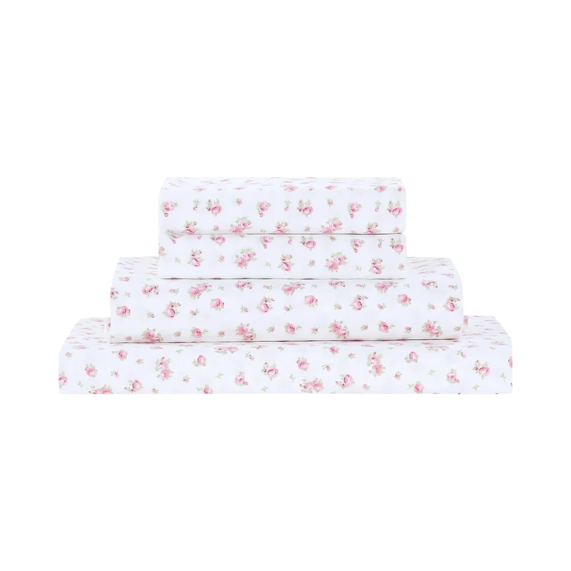 Modern Threads Soft Microfiber Printed Sheets - Luxurious Microfiber Bed Sheets - Includes Flat Sheet, Fitted Sheet with Deep Pockets, & Pillowcases Ivory Full