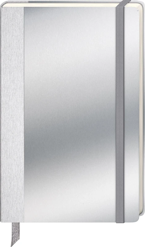Brunnen 105522005 Notebook Kompagnon Aluminium Matt Brushed Aluminium 12.5 x 19.5 cm Unlined (96 Pages) Pack of 1 Silver