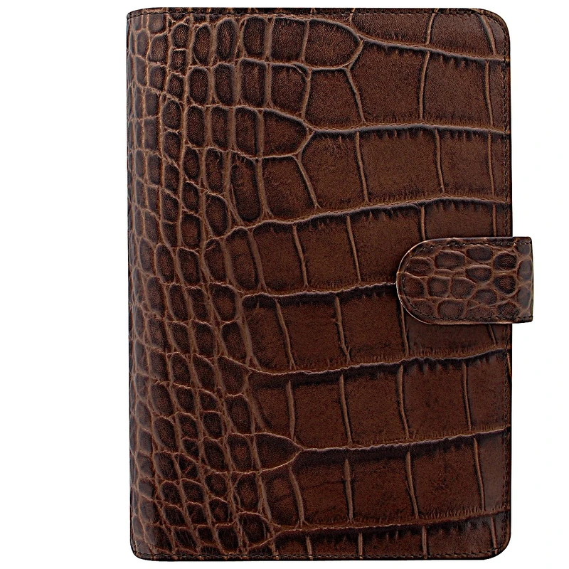 Filofax Personal Classic Croc Organiser - Chestnut