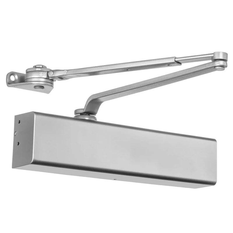 Dynasty Hardware 8500-HO-ALUM Surface Mount Door Closer with Hold Open Arm, Sprayed Aluminum