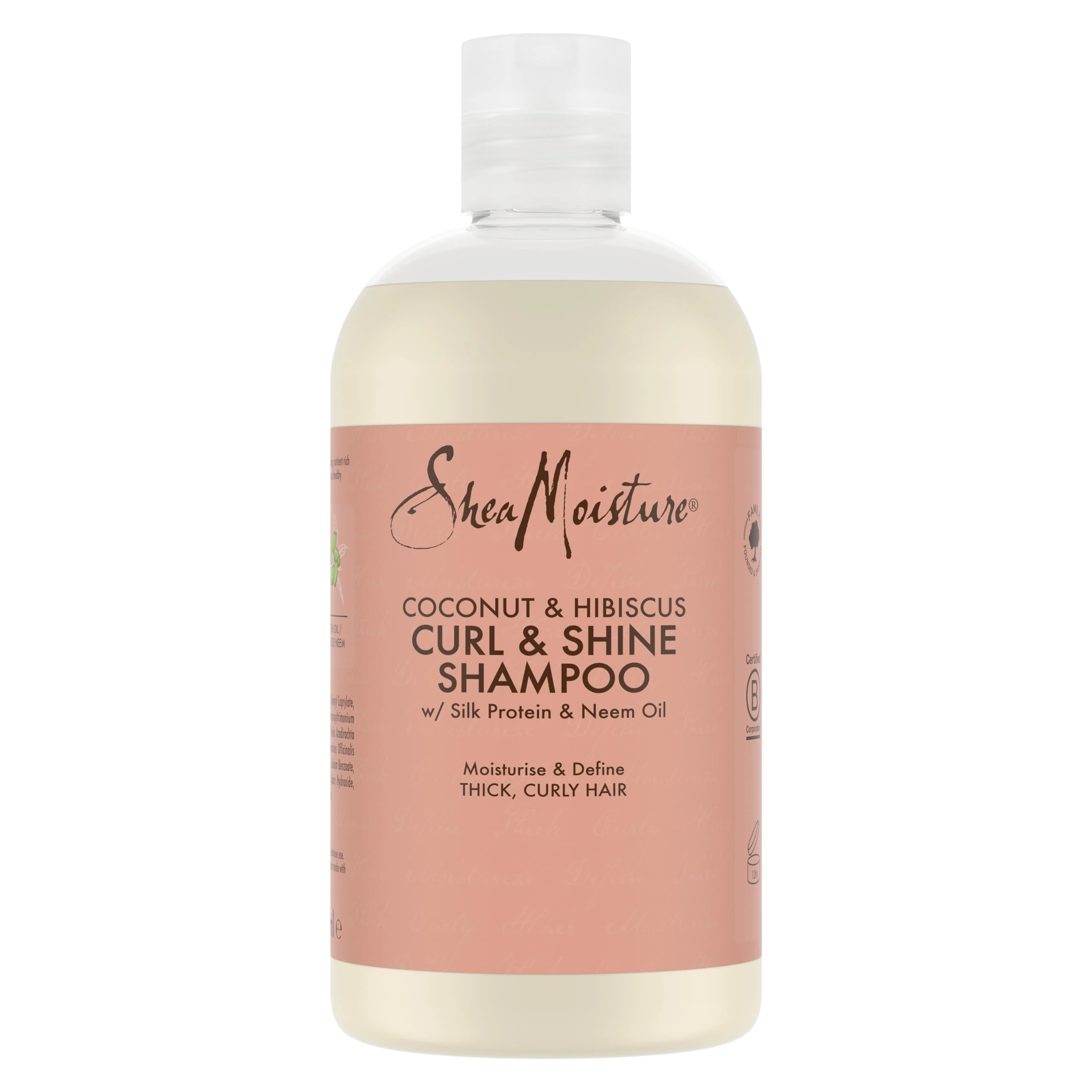 Shea Moisture Coconut & Hibiscus sulphate free shampoo Curl & Shine Shampoo for thick, curly hair, 384ml
