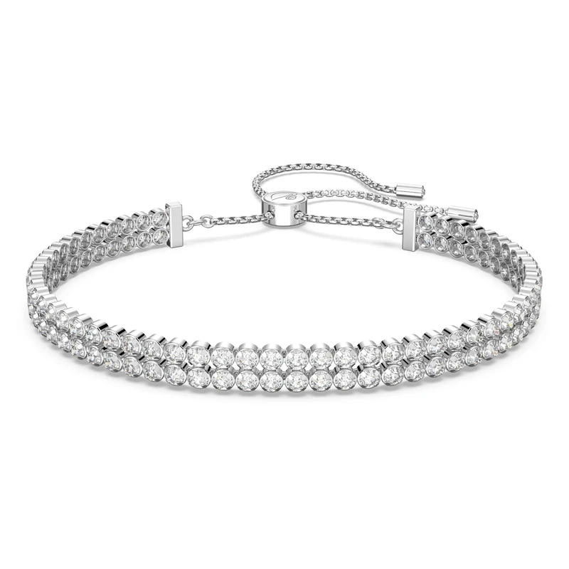 Swarovski Subtle bracelet, White, Rhodium plated