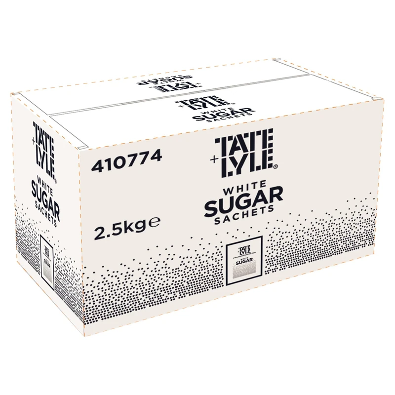 Tate & Lyle - White Sugar Sachets - Pure Cane Sugar - Individually Wrapped for Hygiene - Hot Drinks, Meetings & Coffee Shops - Convenient - 1000 x 2.5g