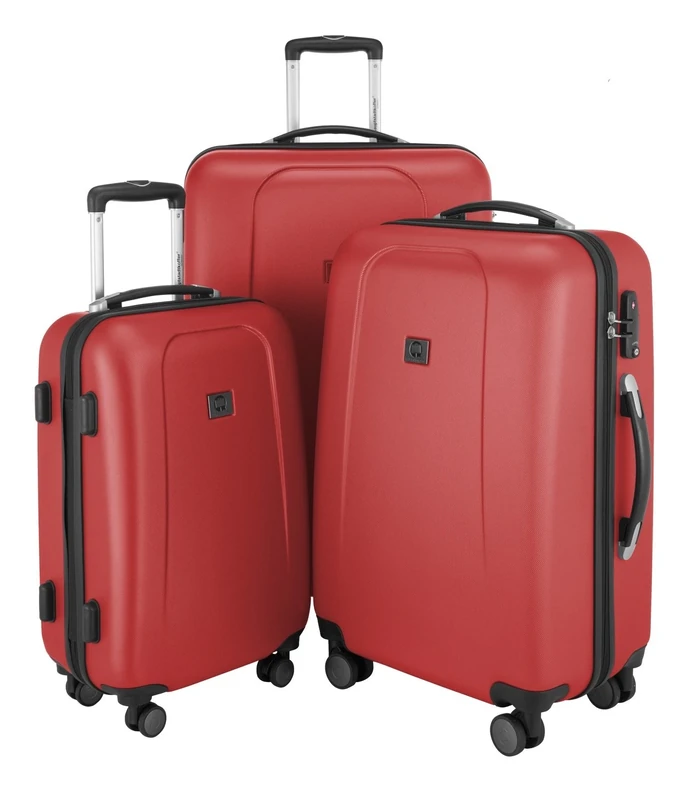 Hauptstadtkoffer HAUPTSTADTKOFFER – Wedding - Set of 3 Hard-Side Luggages Trolley Hardside Hard Shell Suitcase Expandable, TSA, (55 cm, 65 cm & 75 cm), Red