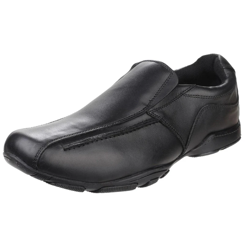 Hush Puppies Boy's Bespoke Senior School Uniform Shoe, Black Black, 6.5 UK