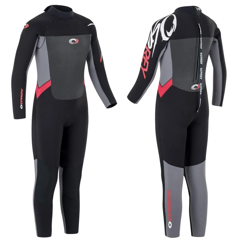 Osprey | Kids 5mm Wetsuit, Full-Length Winter Kids Neoprene Surfing Bodyboarding Wetsuit, Origin, Red