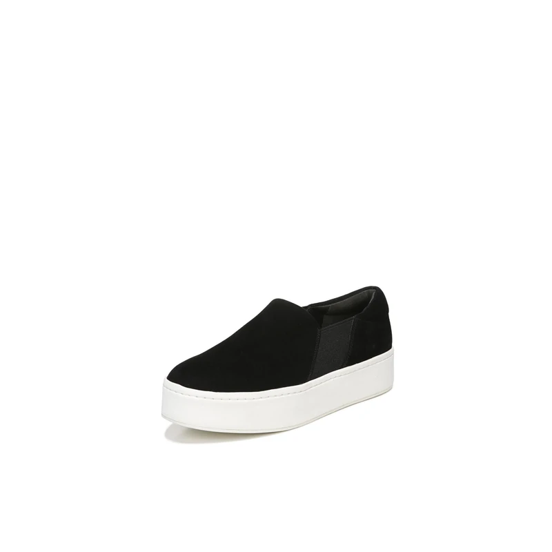 Vince Women's Warren Slip On Platform Sneaker, Black, 7.5 UK