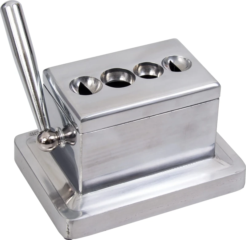 The Big Easy Tobacco Accessories Quad Table Cutter-9305, Chrome - Image 1