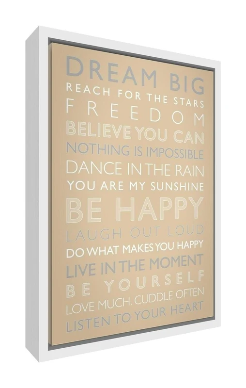 Feel Good Art Little Helper LHV-AMALIA-3084-15IT Gallery Wrapped Nursery Box Canvas with Solid Front Panel Rectangle Design in Cute Baby Name Illustrations Amalia, Multicoloured, 30 x 84 x 3 cm