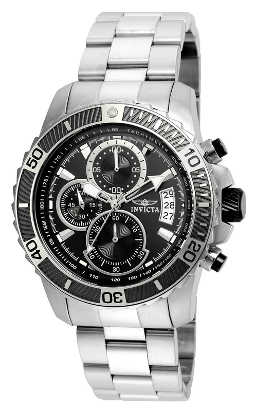Invicta Pro Diver - SCUBA 22412 Men's Watch - Waterproof - Analogue - Quartz Movement - stainless steel with Black dial - 45mm