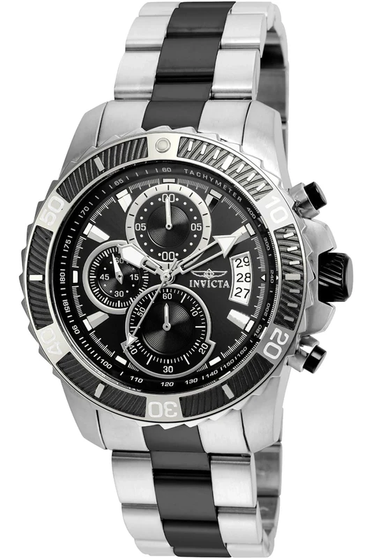 Invicta Pro Diver - SCUBA 22416 Men's Watch - Waterproof - Analogue - Quartz Movement - stainless steel with black dial - 45mm