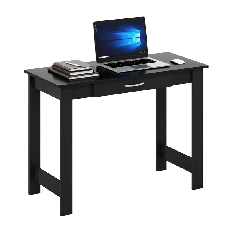 Furinno Computer Desks, Wood, Black, 99.57 (W) x 73.66 (H) x 44.45 (D) cm