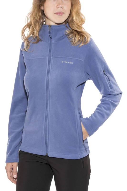 Columbia Women's Fast Trek Jacket, Full Zip Fleece Jacket, Bluebell, Size S