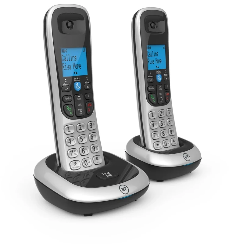 BT 2200 Cordless Landline House Phone with Nuisance Call Blocker, Twin Handset Pack