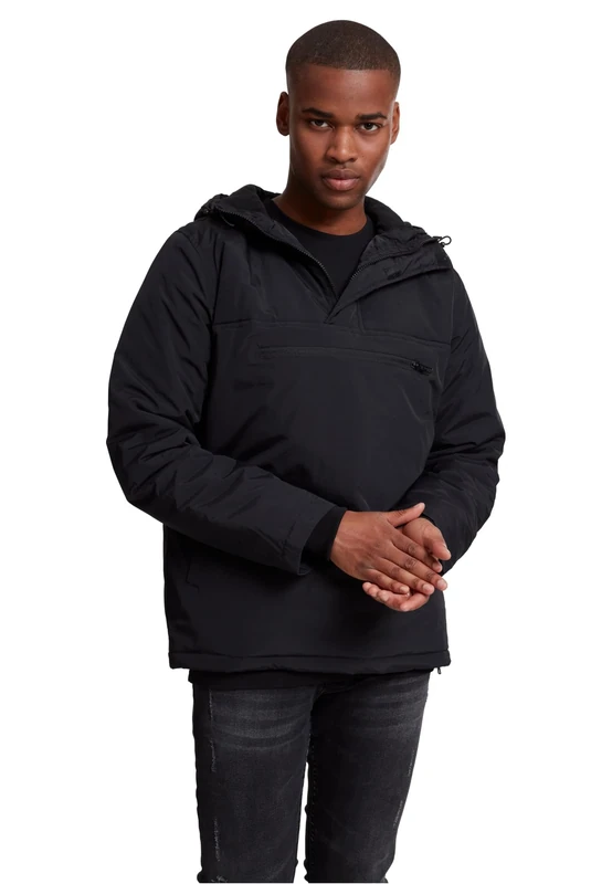 Urban Classics Men's Padded Pull Over Jacket, Black, Small - Image 1