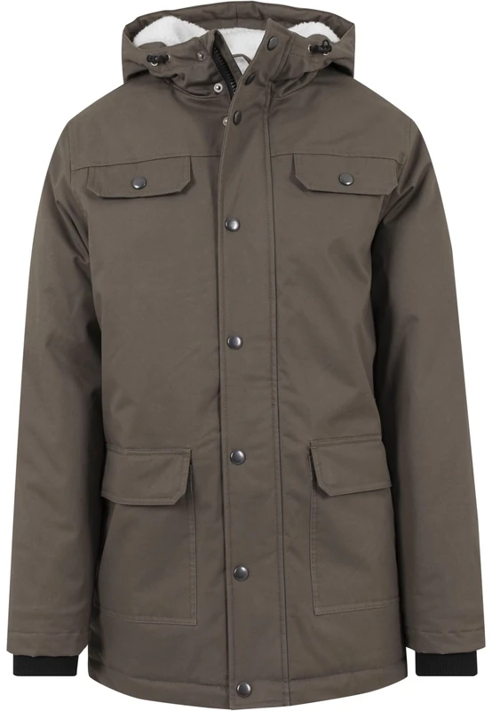 Urban Classics Men's Heavy Cotton Parka Jacket, Olive, S