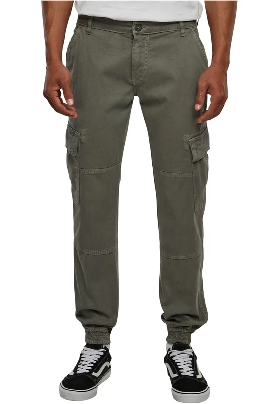 Urban Classics Men's Washed Cargo Twill Jogging Pants Trouser, Gray , 30
